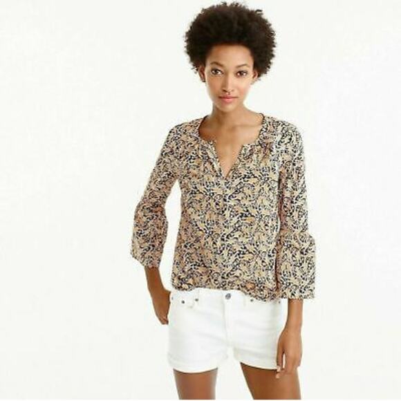 Drake’s London for J Crew Giraffe Print Top - Picture 2 of 12